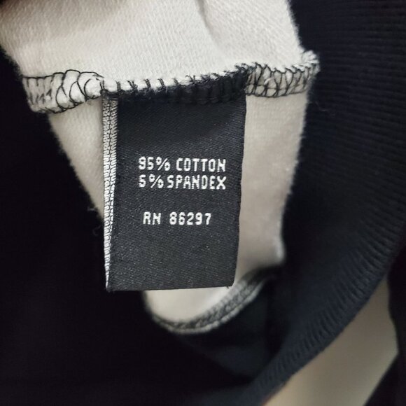 BCBGMaxAzria Women's Y2K Navy White Stripe Embroidered Cropped Tracksuit Sz L - Picture 6 of 12